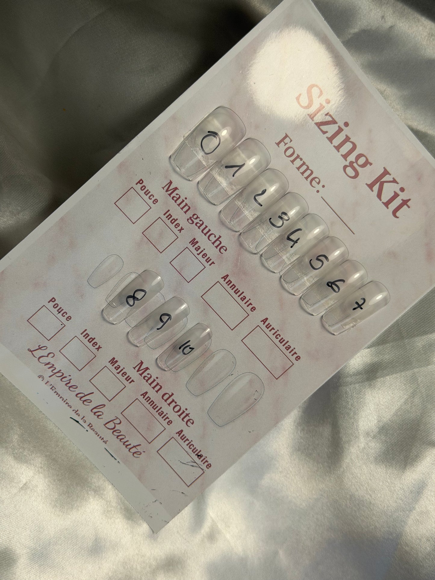 Kit taille press on nails