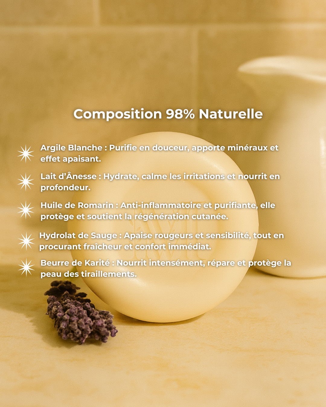 Nettoyant solide peau sensible Garrigue